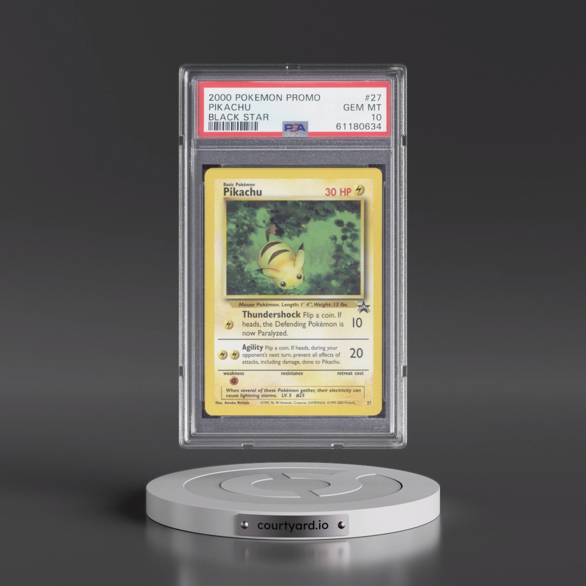 2000 Pokémon Promo Black Star #27 Pikachu (PSA 10 GEM MINT)