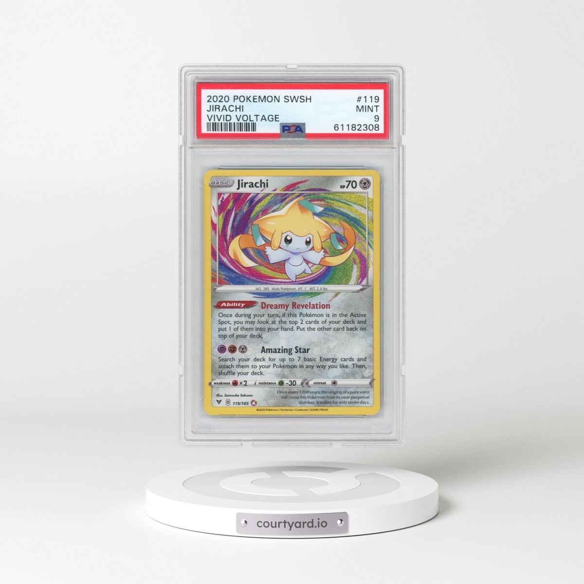 2020 Pokémon Sword & Shield Vivid Voltage #119 Jirachi (PSA 9 MINT)