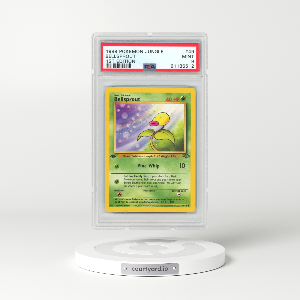 1999 Pokémon Jungle #49 Bellsprout - 1st Edition (PSA 9 MINT)