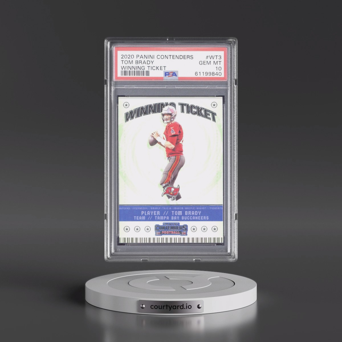 2020 Panini Contenders Winning Ticket #WT3 Tom Brady (PSA 10 GEM MINT)