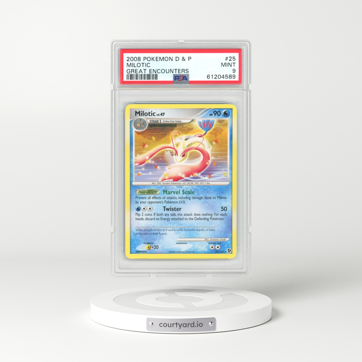 2008 Great Encounters #25 Milotic (PSA 9 MINT)