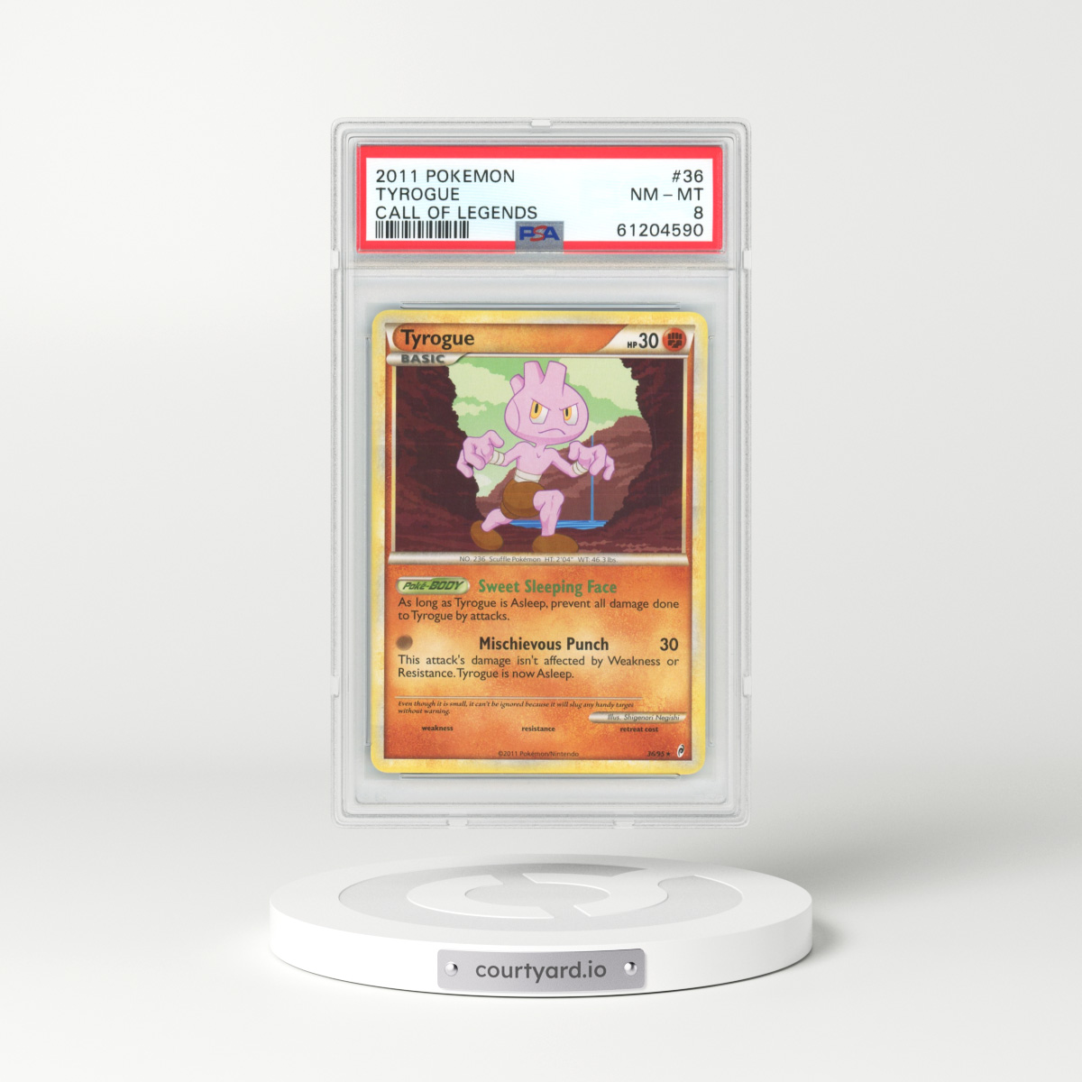 2011 Call of Legends #36 Tyrogue (PSA 8 NM-MT)