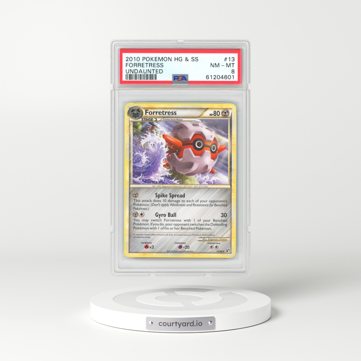 2010 HS Undaunted #13 Forretress (PSA 8 NM-MT)