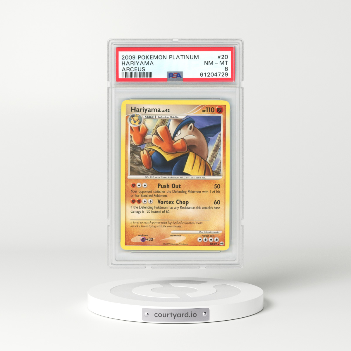 2009 Platinum - Arceus #20 Hariyama (PSA 8 NM-MT)