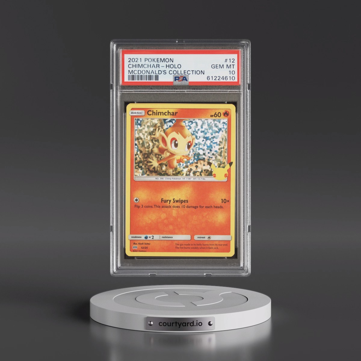 2021 Pokémon Mcdonald's Collection #12 Chimchar - Holo (PSA 10 GEM MINT)