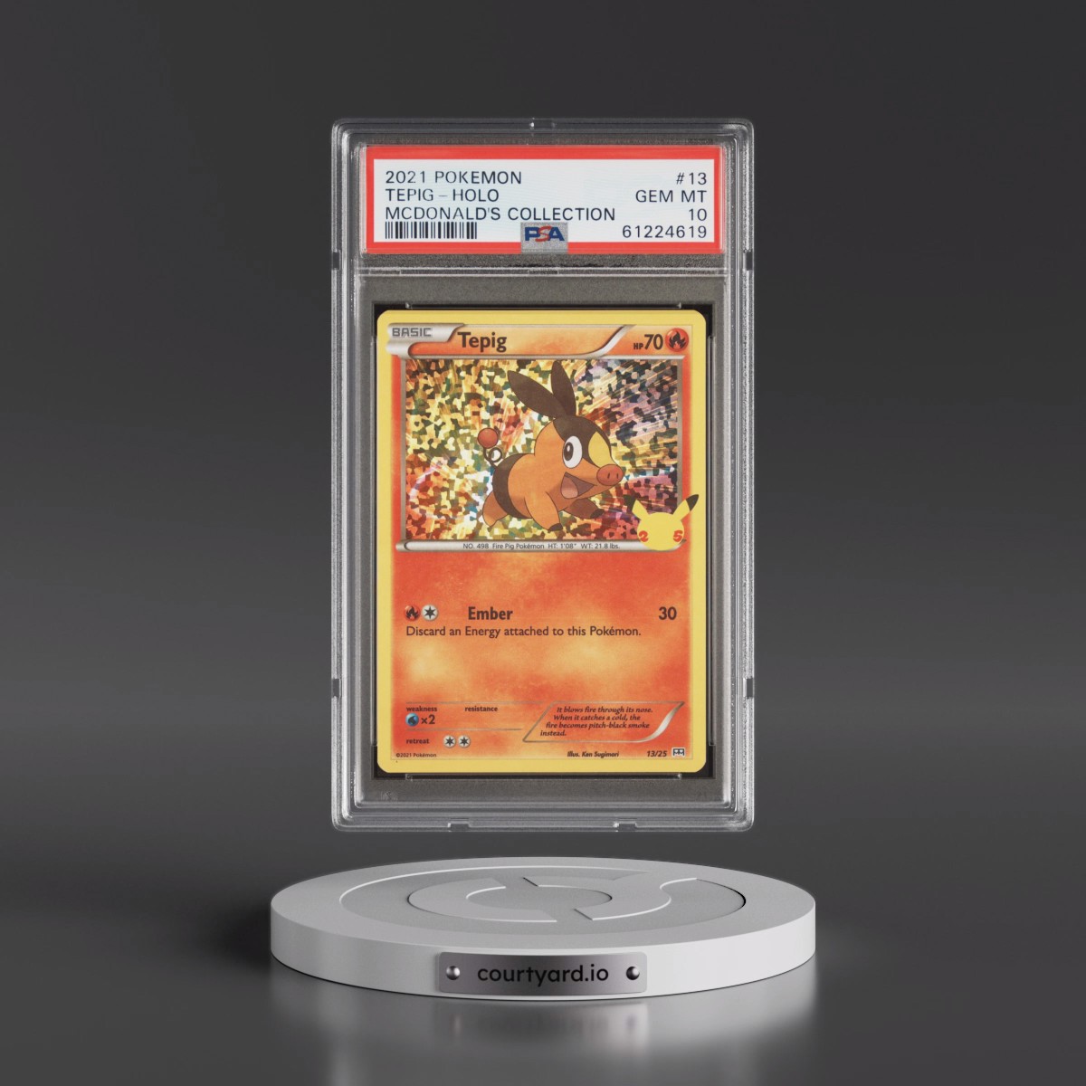 2021 Pokémon Mcdonald's Collection #13 Tepig - Holo (PSA 10 GEM MINT)