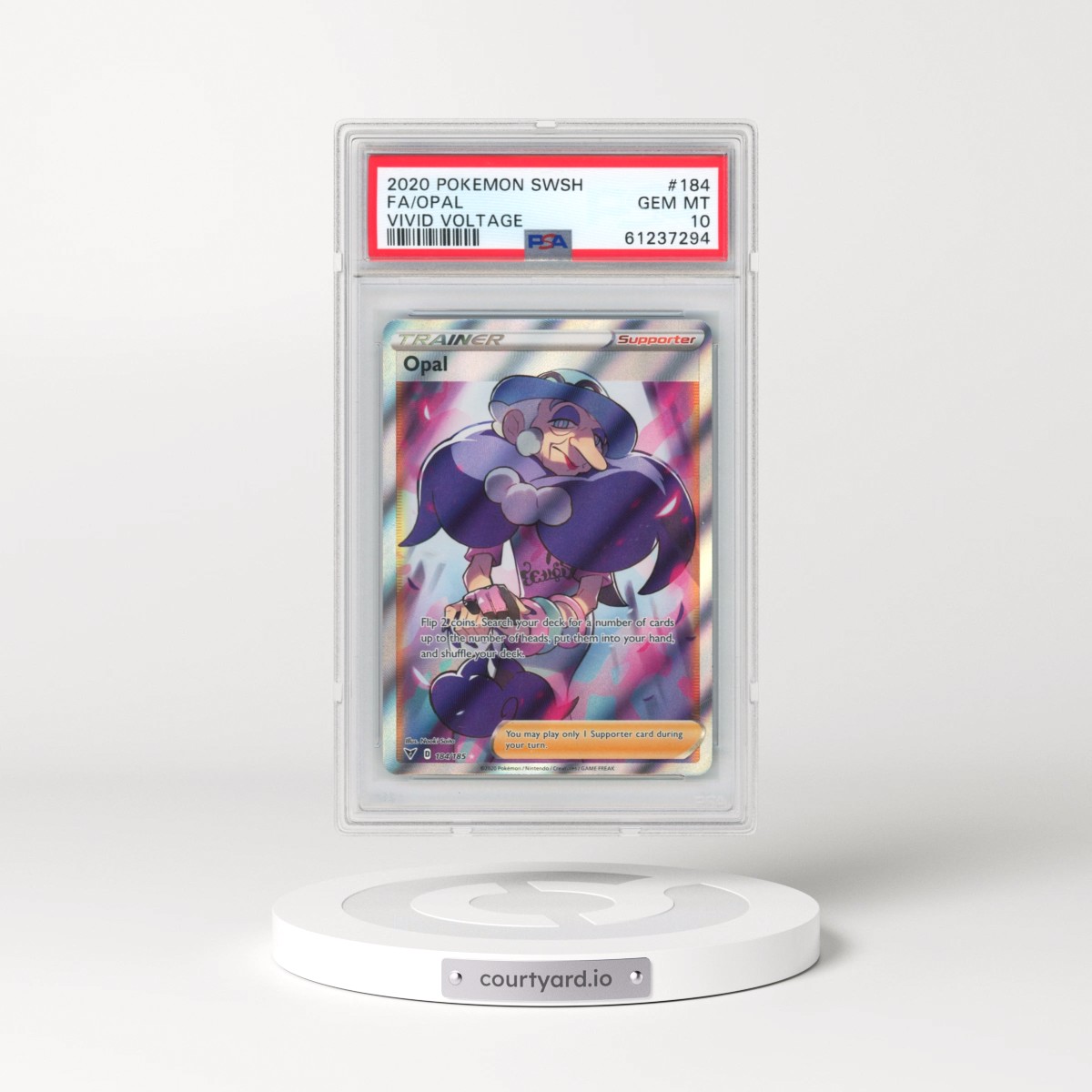 2020 Pokémon Sword & Shield Vivid Voltage #184 Opal - Full Art (PSA 10 GEM MINT)