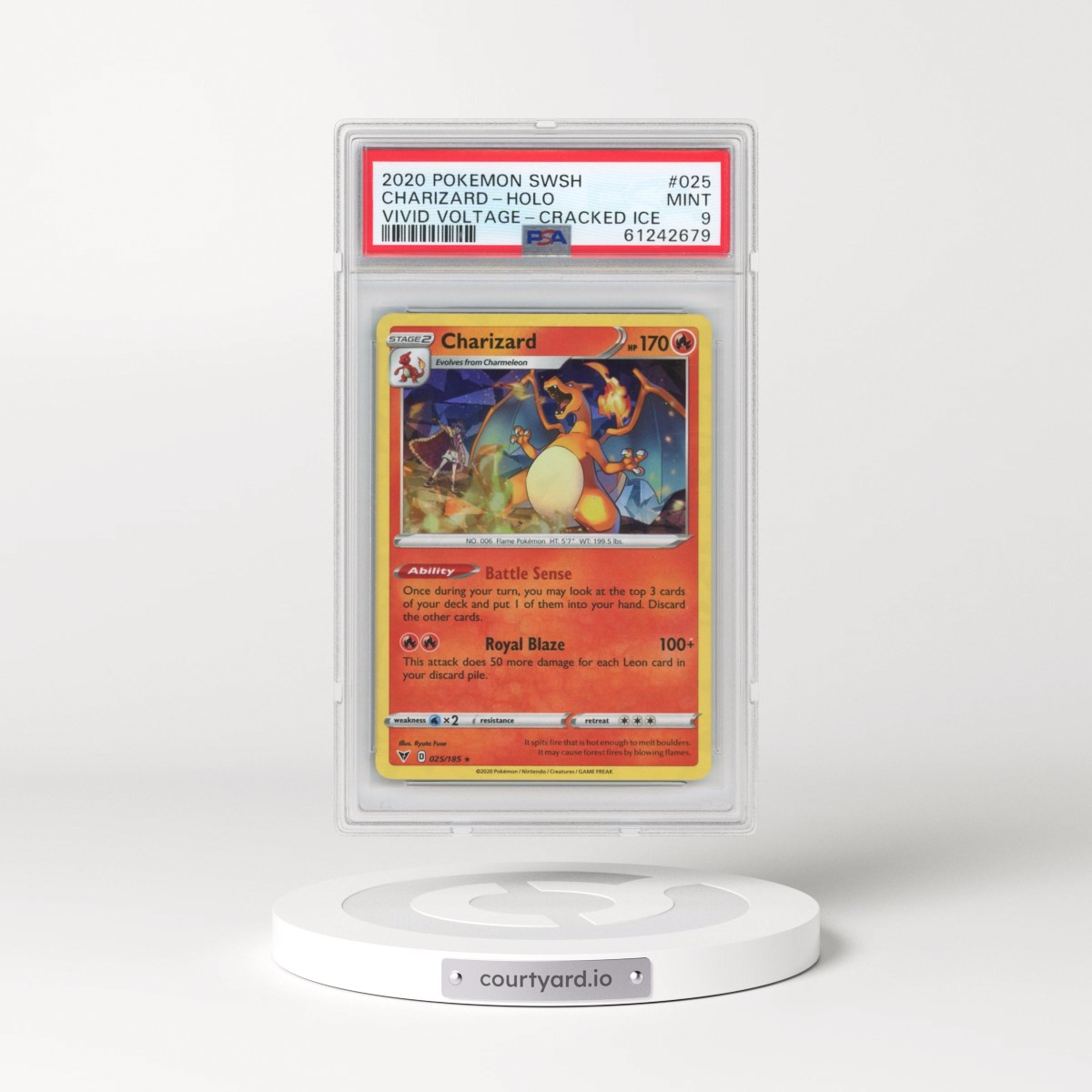 2020 Vivid Voltage #25 Charizard - Holo Cracked Ice (PSA 9 MINT)