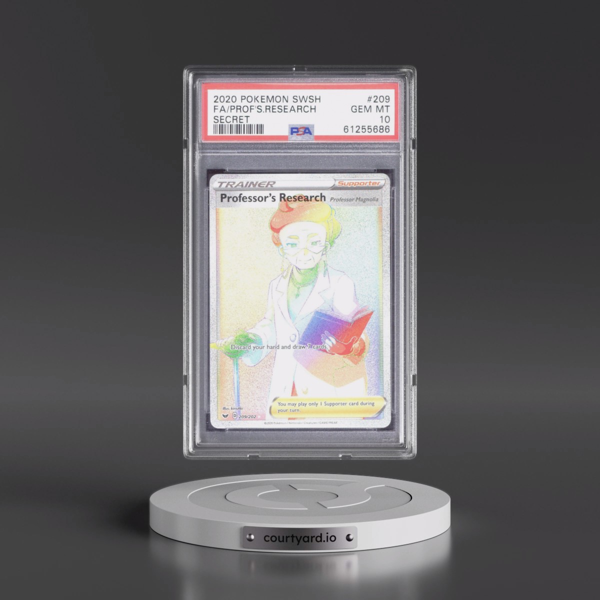 2020 Pokémon Sword & Shield #209 Professor's Research - Full Art Secret (PSA 10 GEM MINT)