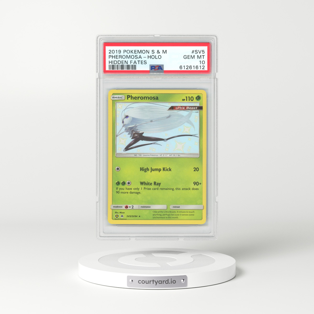 2019 Hidden Fates #SV5 Pheromosa - Holo (PSA 10 GEM MINT)