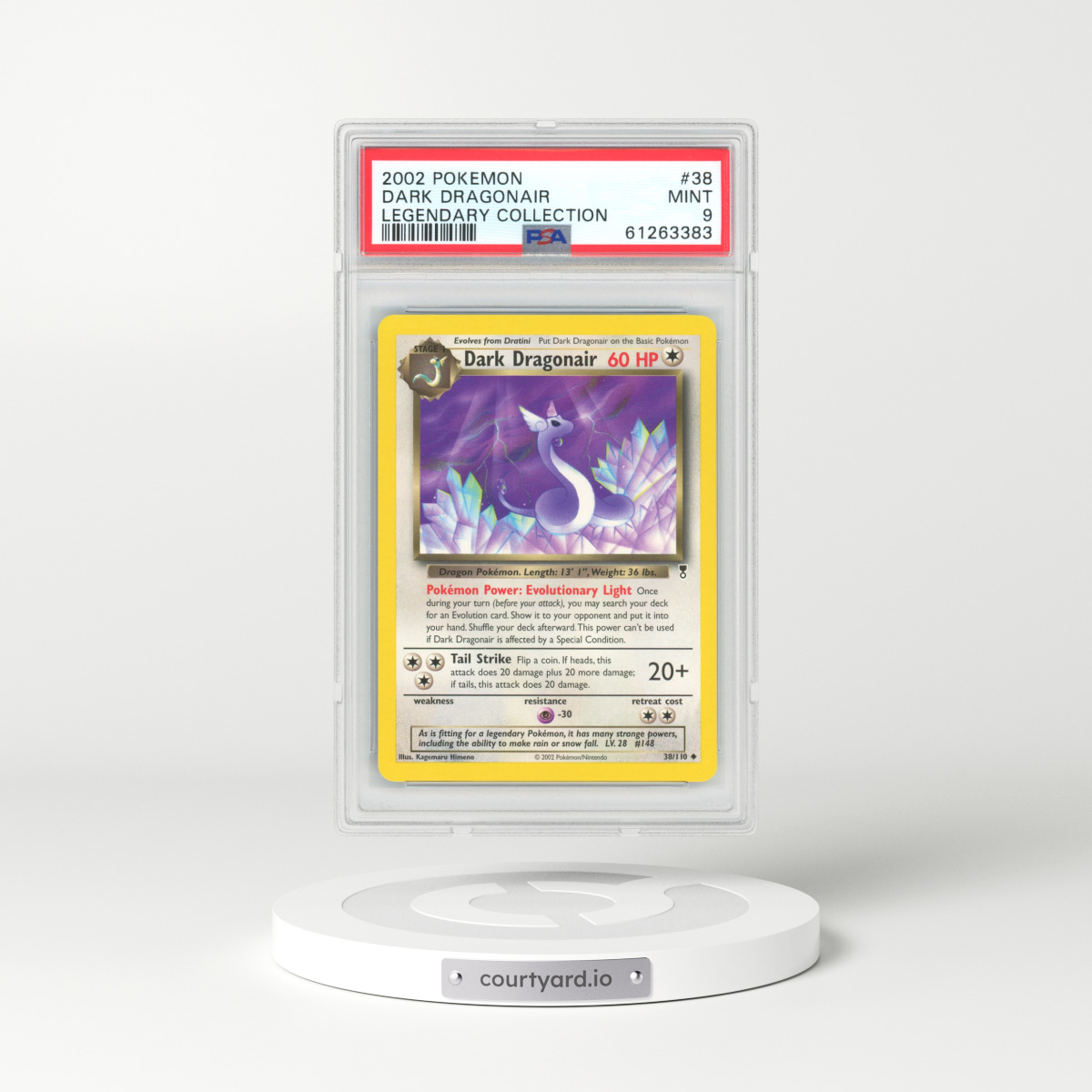 2002 Legendary Collection #38 Dark Dragonair (PSA 9 MINT)