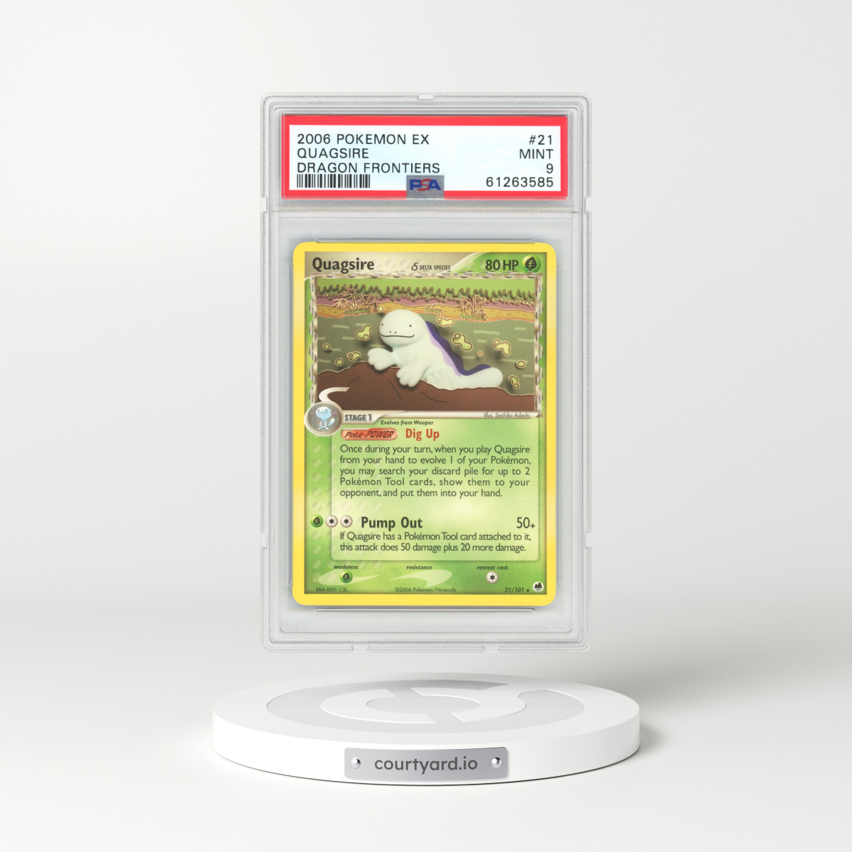 2006 EX Dragon Frontiers #21 Quagsire (PSA 9 MINT)