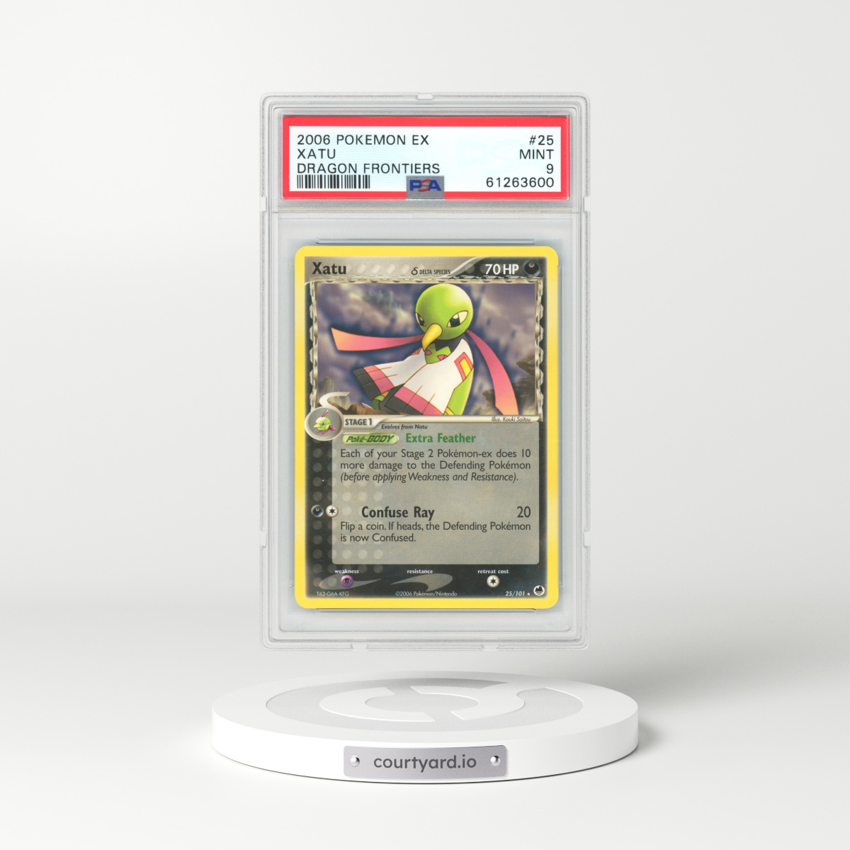 2006 EX Dragon Frontiers #25 Xatu (PSA 9 MINT)