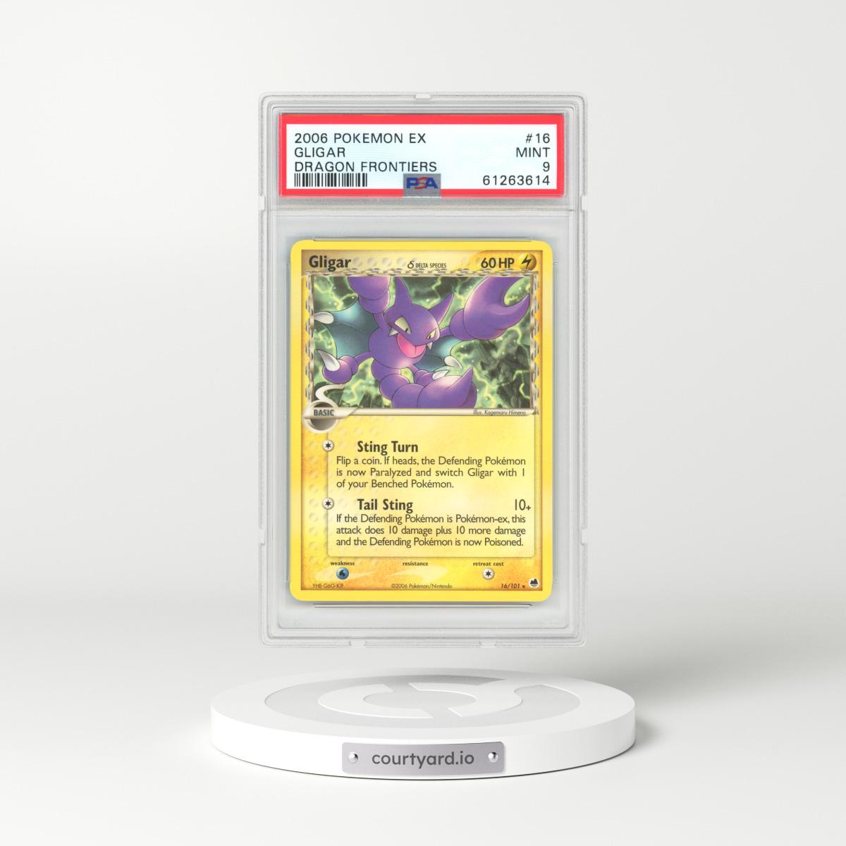 2006 EX Dragon Frontiers #16 Gligar (PSA 9 MINT)