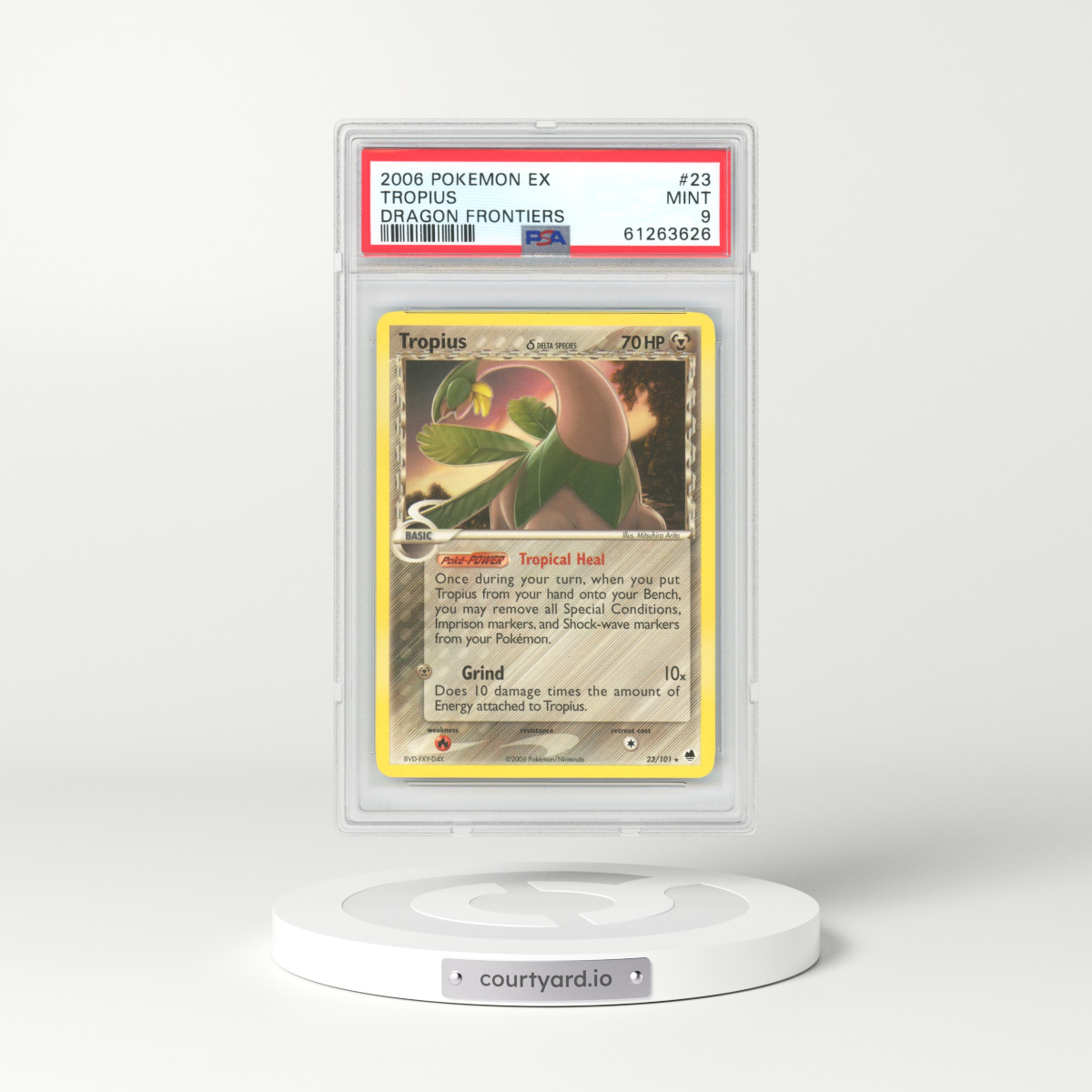 2006 EX Dragon Frontiers #23 Tropius (PSA 9 MINT)