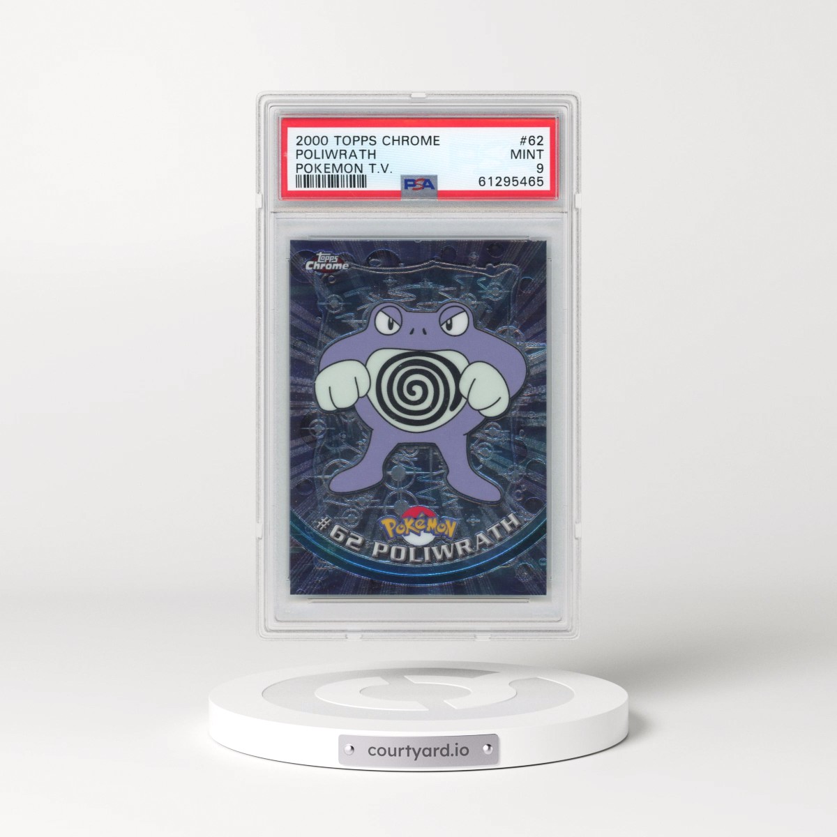 2000 Topps Chrome Pokémon T.V. #62 Poliwrath (PSA 9 MINT)