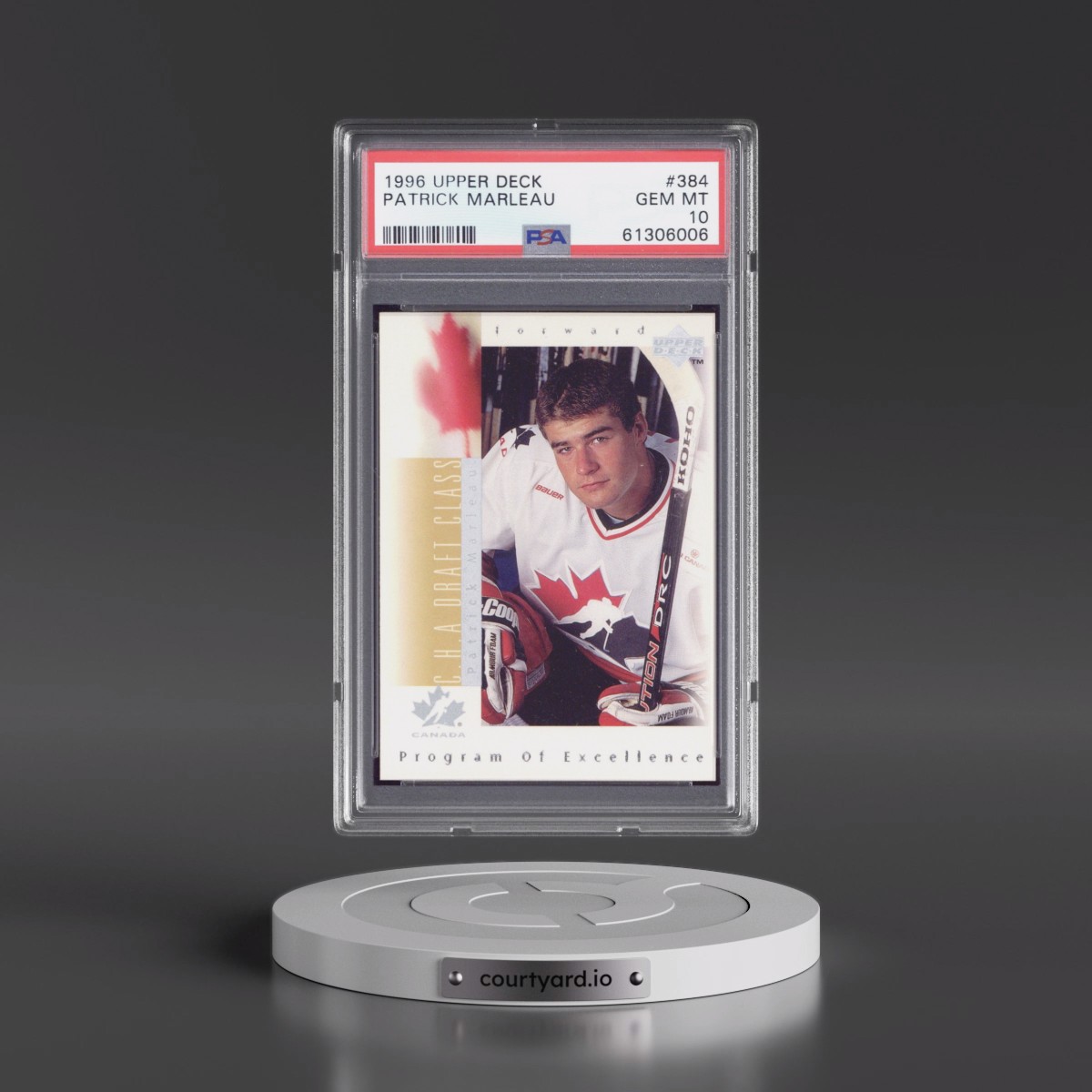 1996 Upper Deck #384 Patrick Marleau (PSA 10 GEM MINT)