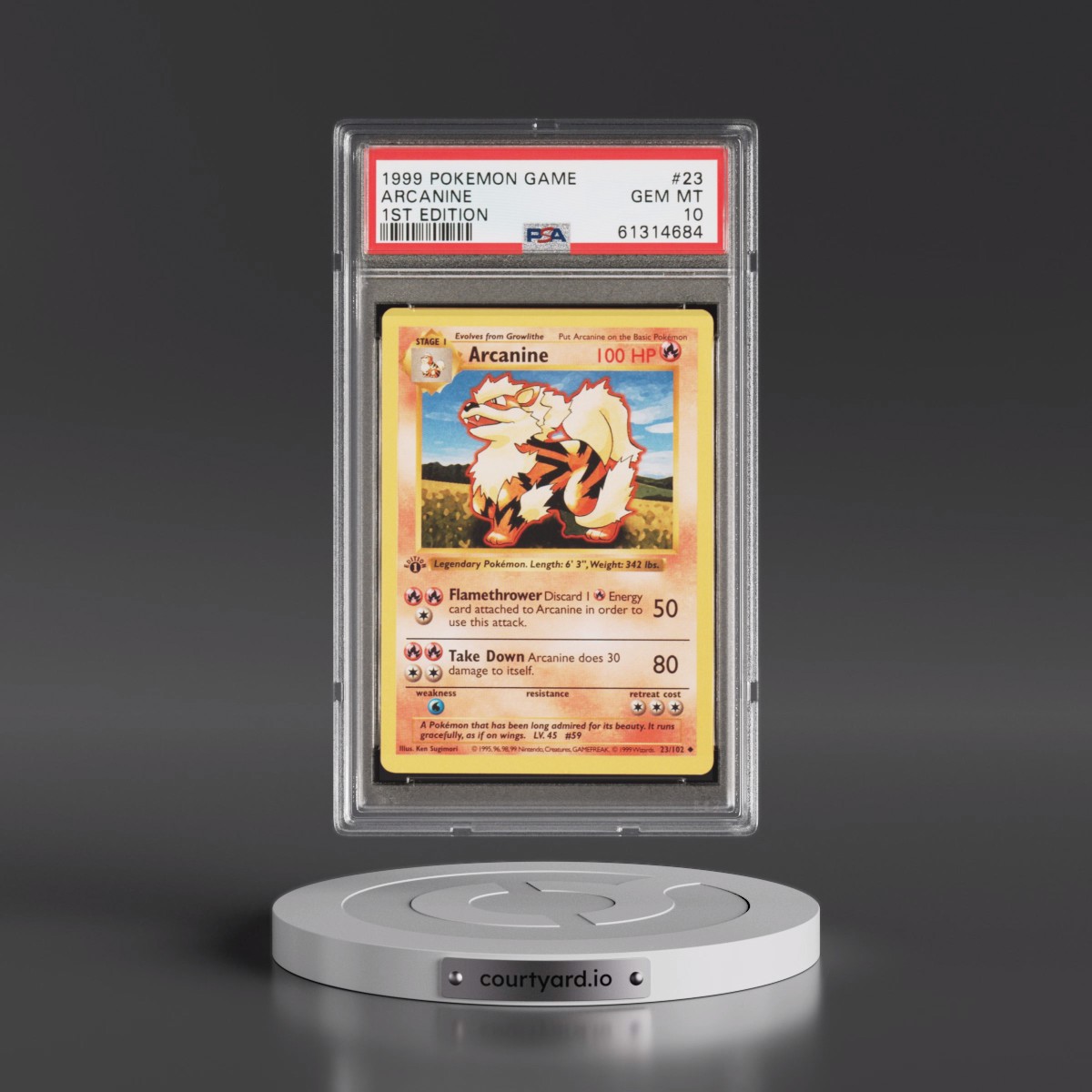 arcanine pokemon card 1999 Base Set English 23/102 NM Pokemon  Vintage Radar This is of the Uncommon rarity. Blaine's Arcanine 059 Gym Challenge