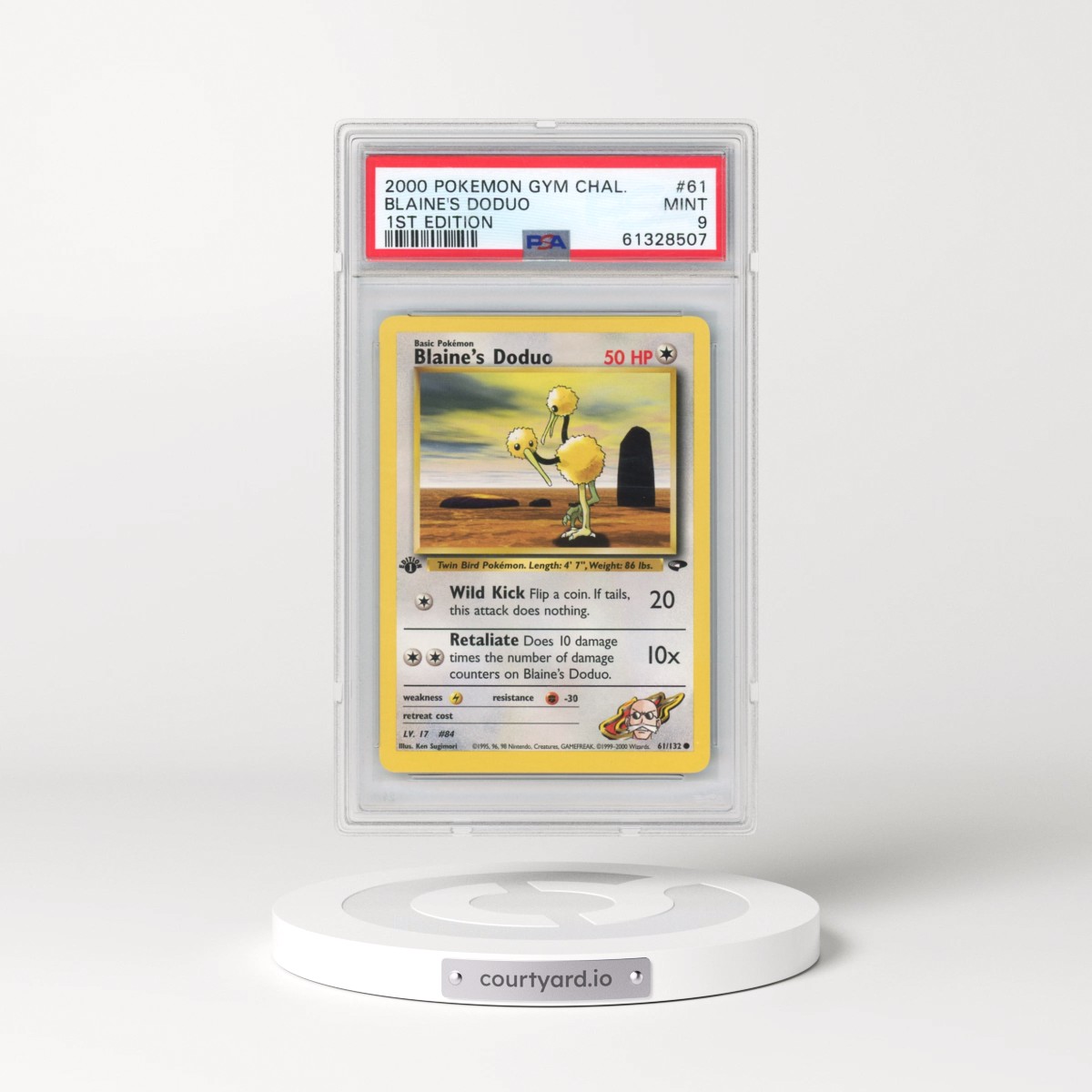 2000 Pokémon Gym Challenge #61 Blaine's Doduo - 1st Edition (PSA 9 MINT)
