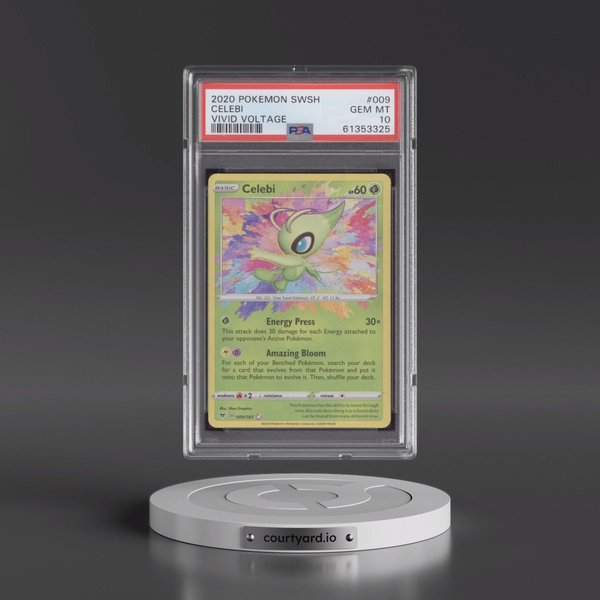 2020 Pokémon Sword & Shield Vivid Voltage #009 Celebi (PSA 10 GEM MINT)