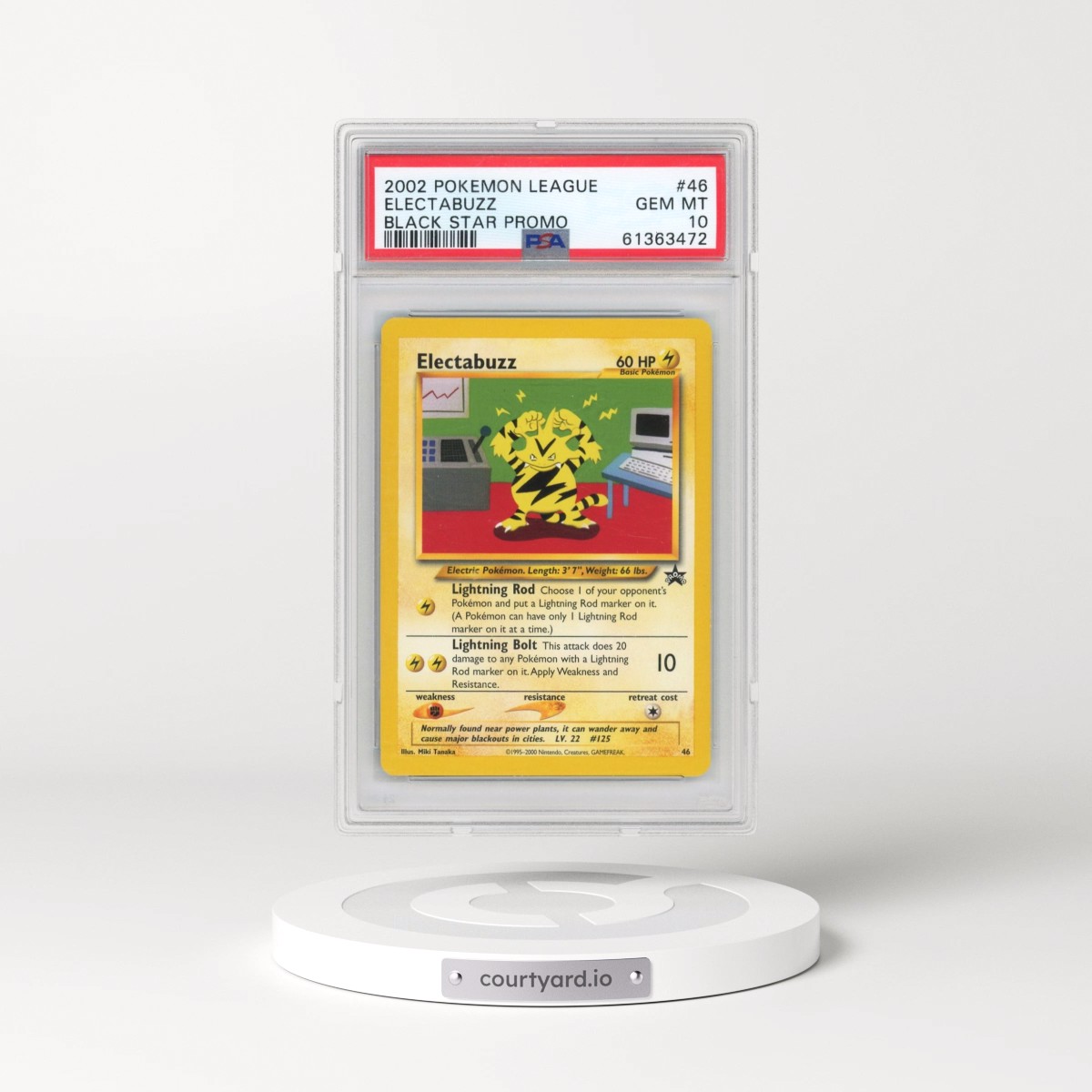 2002 Pokémon League Promo Black Star #46 Electabuzz (PSA 10 GEM MINT)