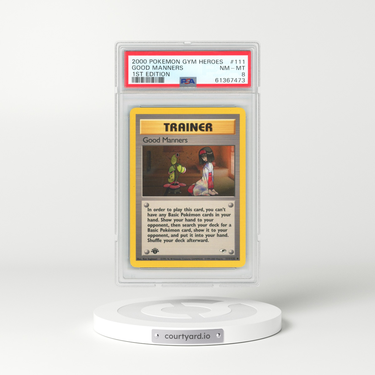 2000 Gym Heroes #111 Good Manners - 1st Edition 1st Edition (PSA 8 NM-MT)