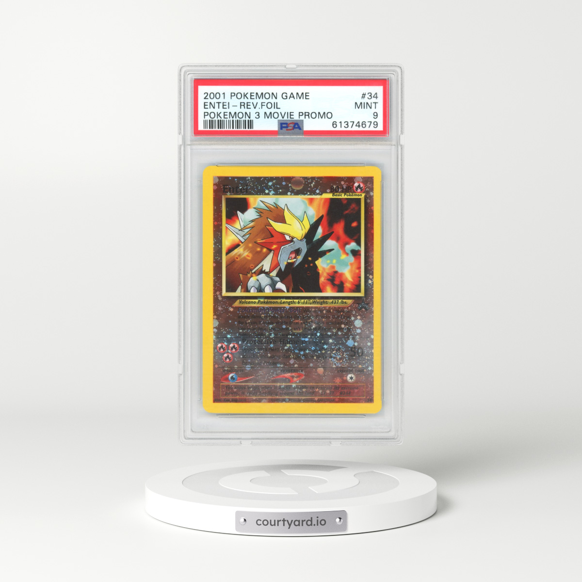 2001 Pokemon 3 Movie Promo #34 Entei - Holo (PSA 9 MINT)
