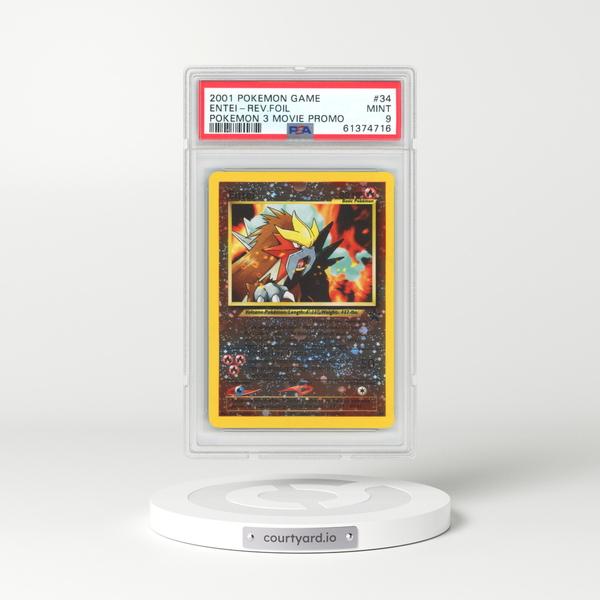 2001 Pokemon 3 Movie Promo #34 Entei - Holo (PSA 9 MINT)