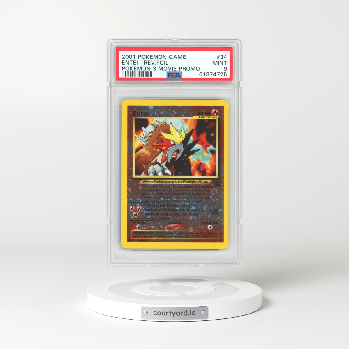 2001 Pokemon 3 Movie Promo #34 Entei - Holo (PSA 9 MINT)