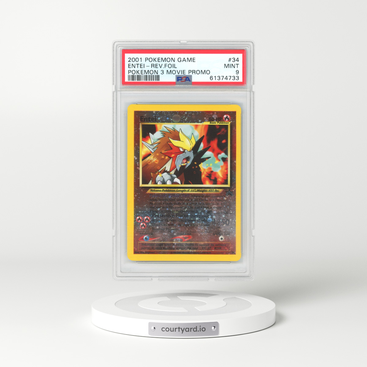 2001 Pokemon 3 Movie Promo #34 Entei - Holo (PSA 9 MINT)
