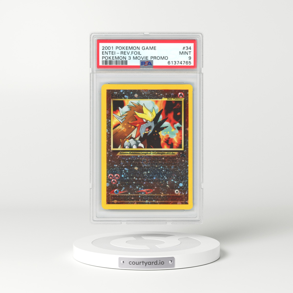 2001 Pokemon 3 Movie Promo #34 Entei - Holo (PSA 9 MINT)