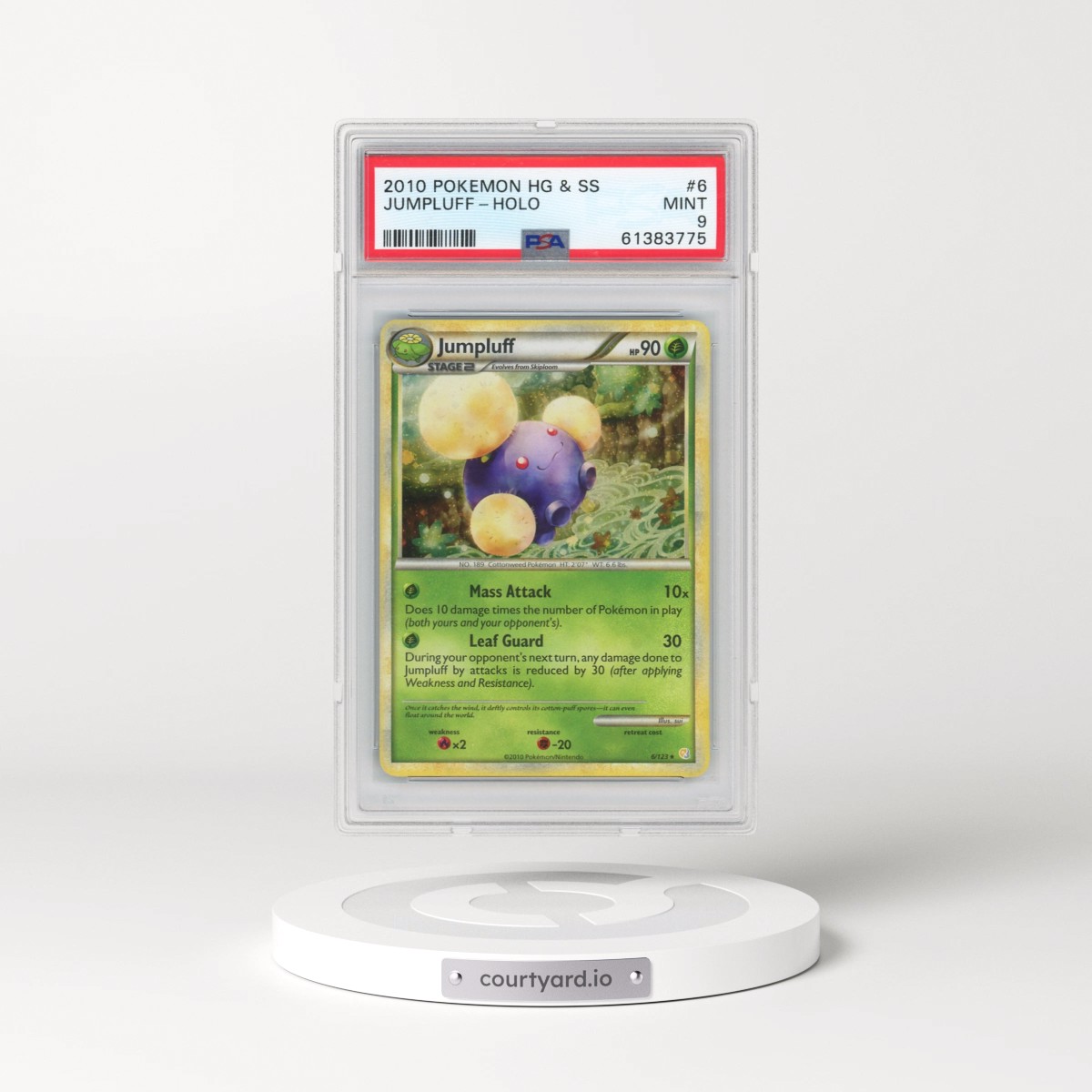 2010 Pokémon Heartgold & Soulsilver #6 Jumpluff - Holo (PSA 9 MINT)