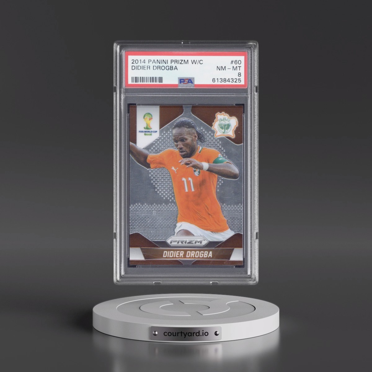 2014 Panini Prizm World Cup #60 Didier Drogba (PSA 8 NM-MT)