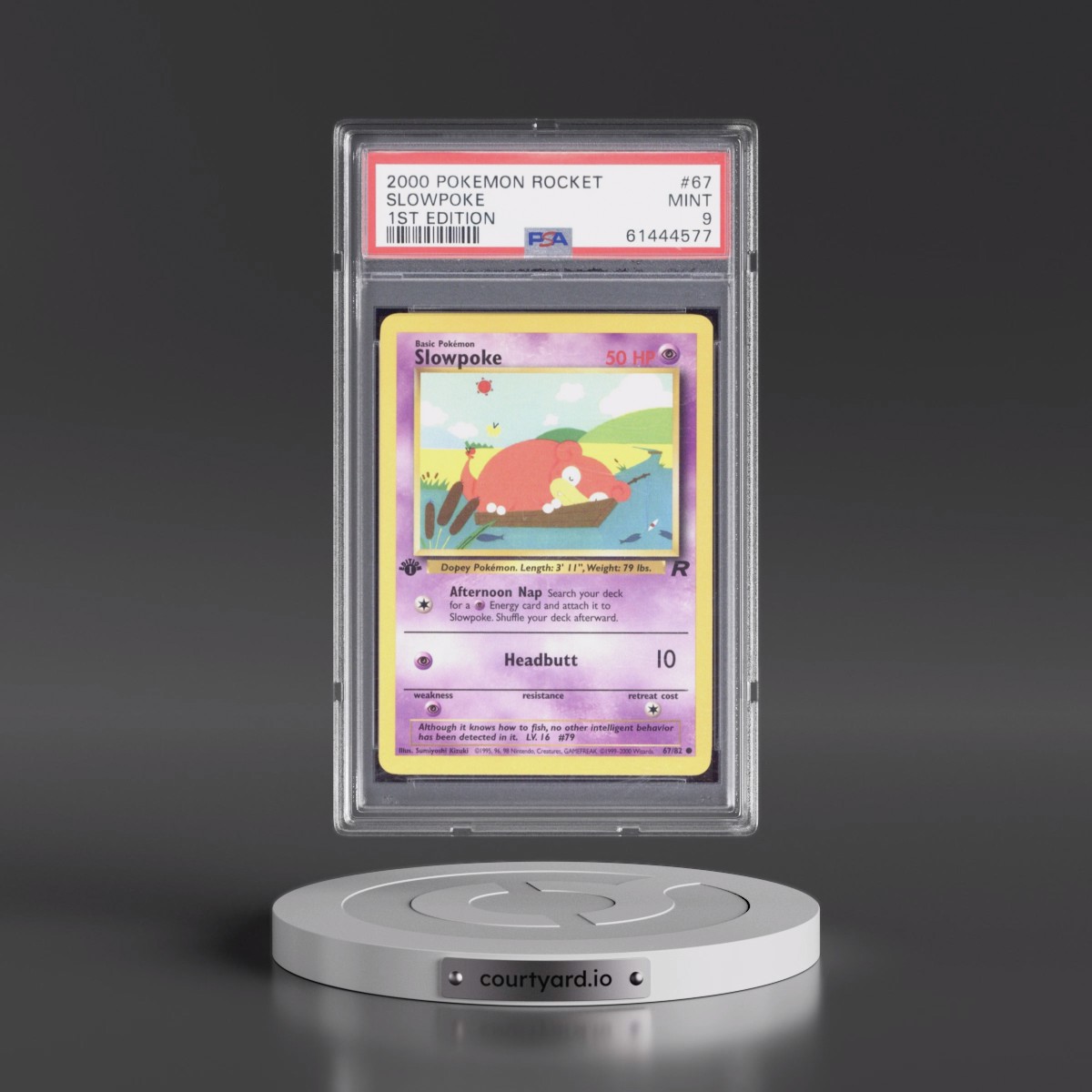 2000 Pokémon Rocket #67 Slowpoke - 1st Edition (PSA 9 MINT)