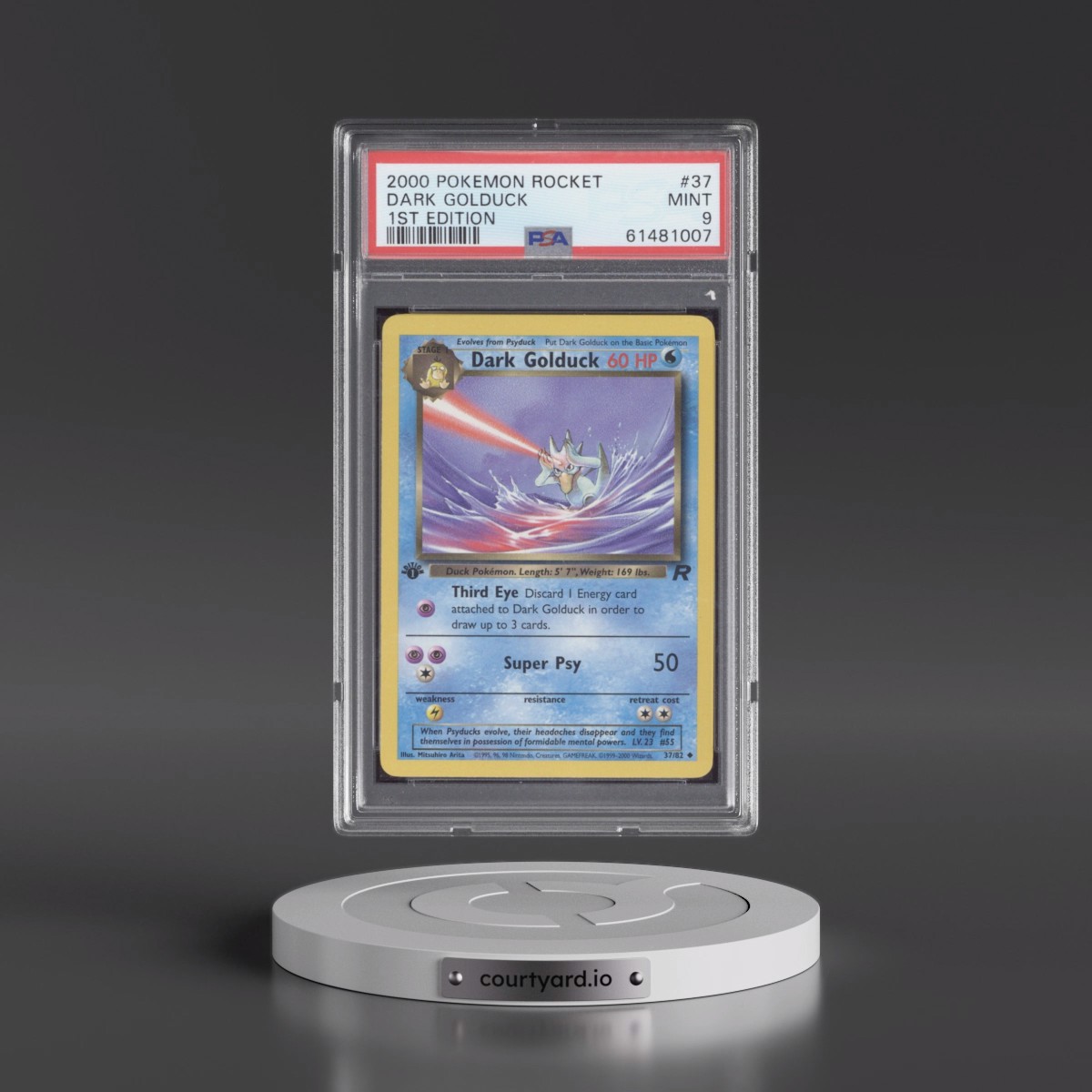 2000 Pokémon Rocket #37 Dark Golduck - 1st Edition (PSA 9 MINT)