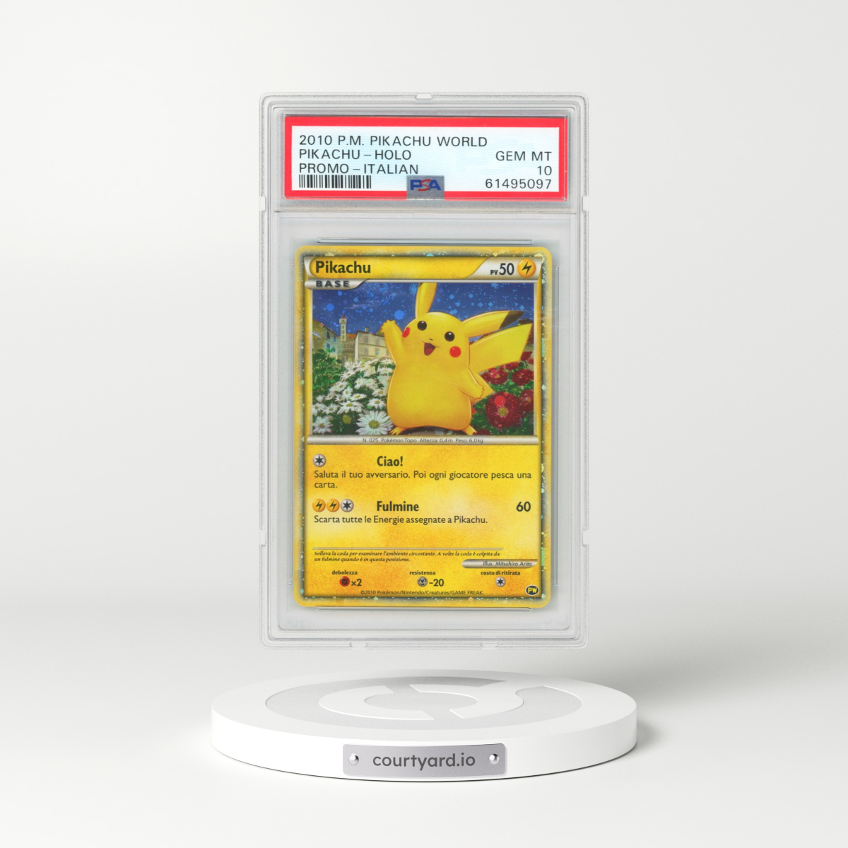 2010 Pokémon Pikachu World Promo Pikachu - Holo (PSA 10 GEM MINT)