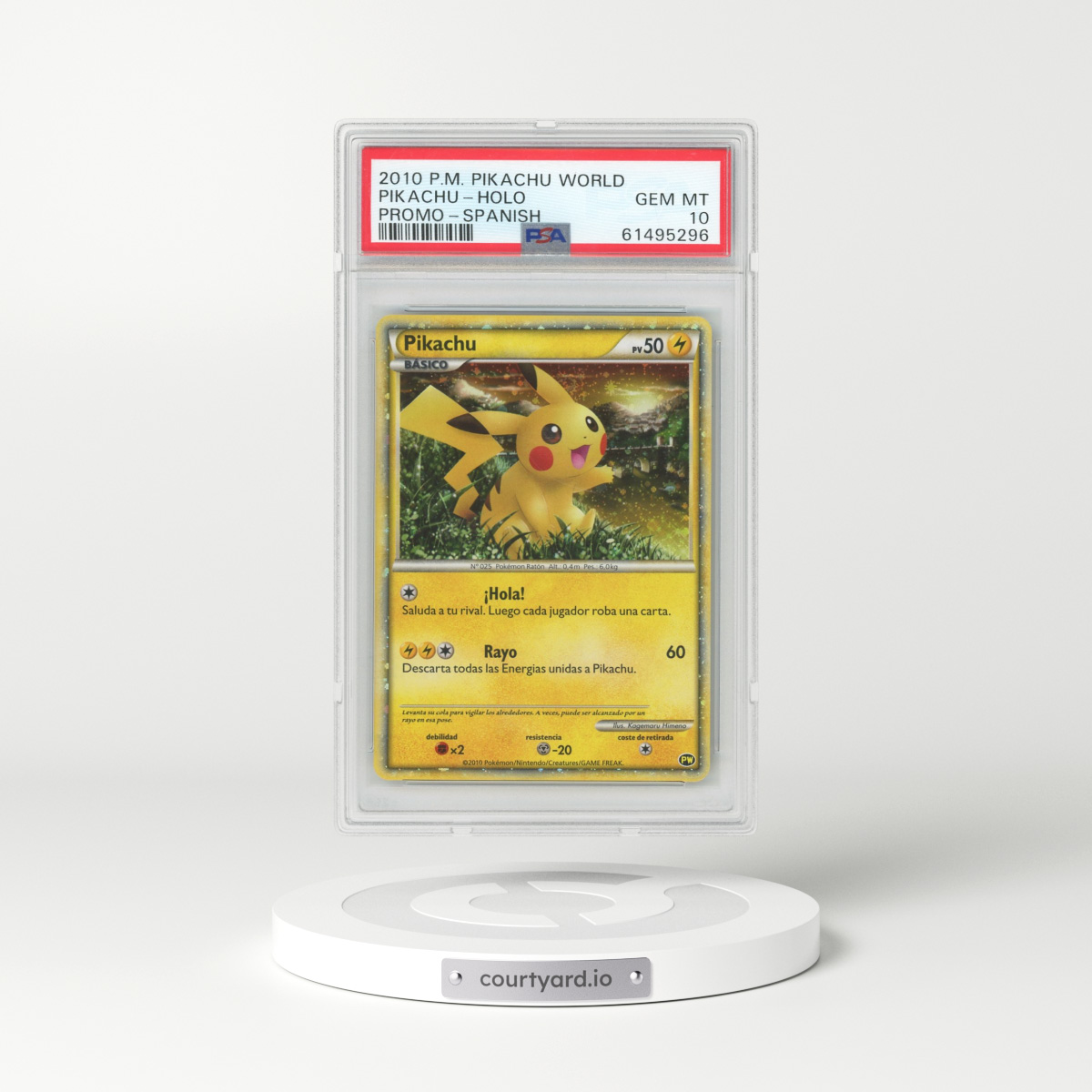 2010 Pokémon Pikachu World Promo Pikachu - Holo (PSA 10 GEM MINT)