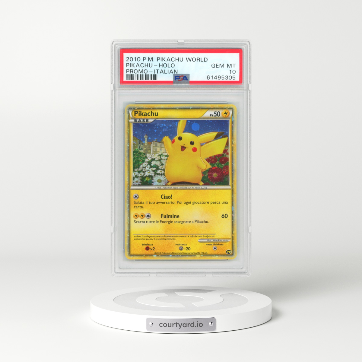2010 Pokémon Pikachu World Promo Pikachu - Holo (PSA 10 GEM MINT)