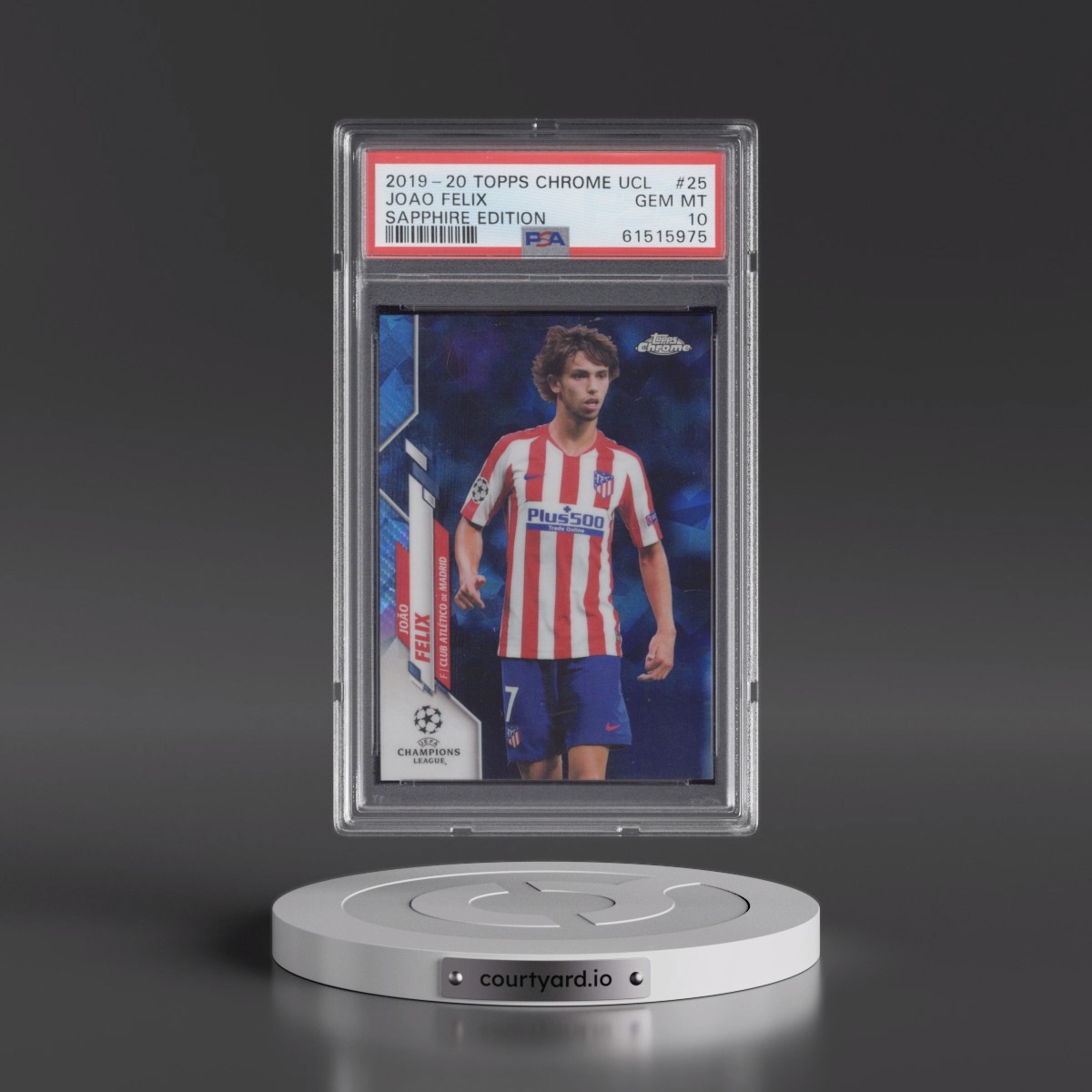 2019 Topps Chrome UEFA Champions League Sapphire Edition #25 Joao Felix (PSA 10 GEM MINT)