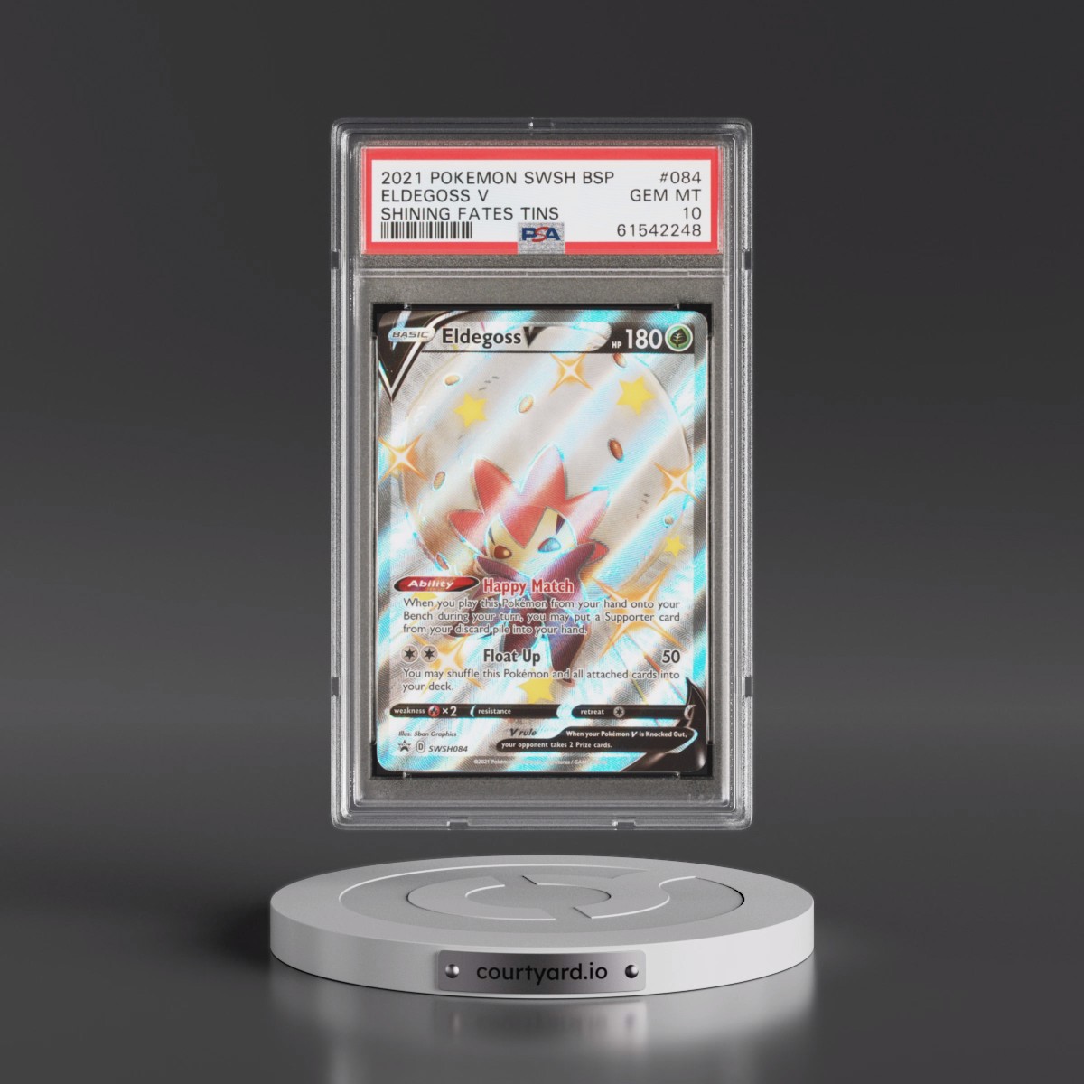 2021 Pokémon Swsh Black Star Promo Eldegoss V - Holo Shining Fates Tins #084 PSA 10