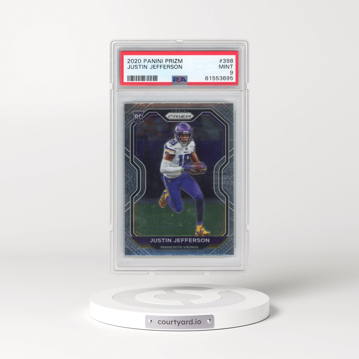 2020 Panini Prizm #398 Justin Jefferson (PSA 9 MINT)
