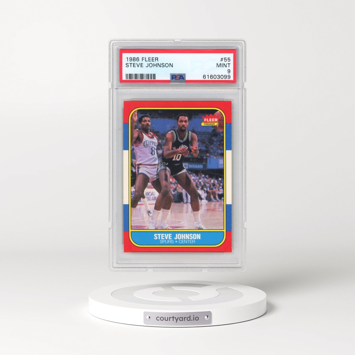 1986 Fleer #55 Steve Johnson (PSA 9 MINT)