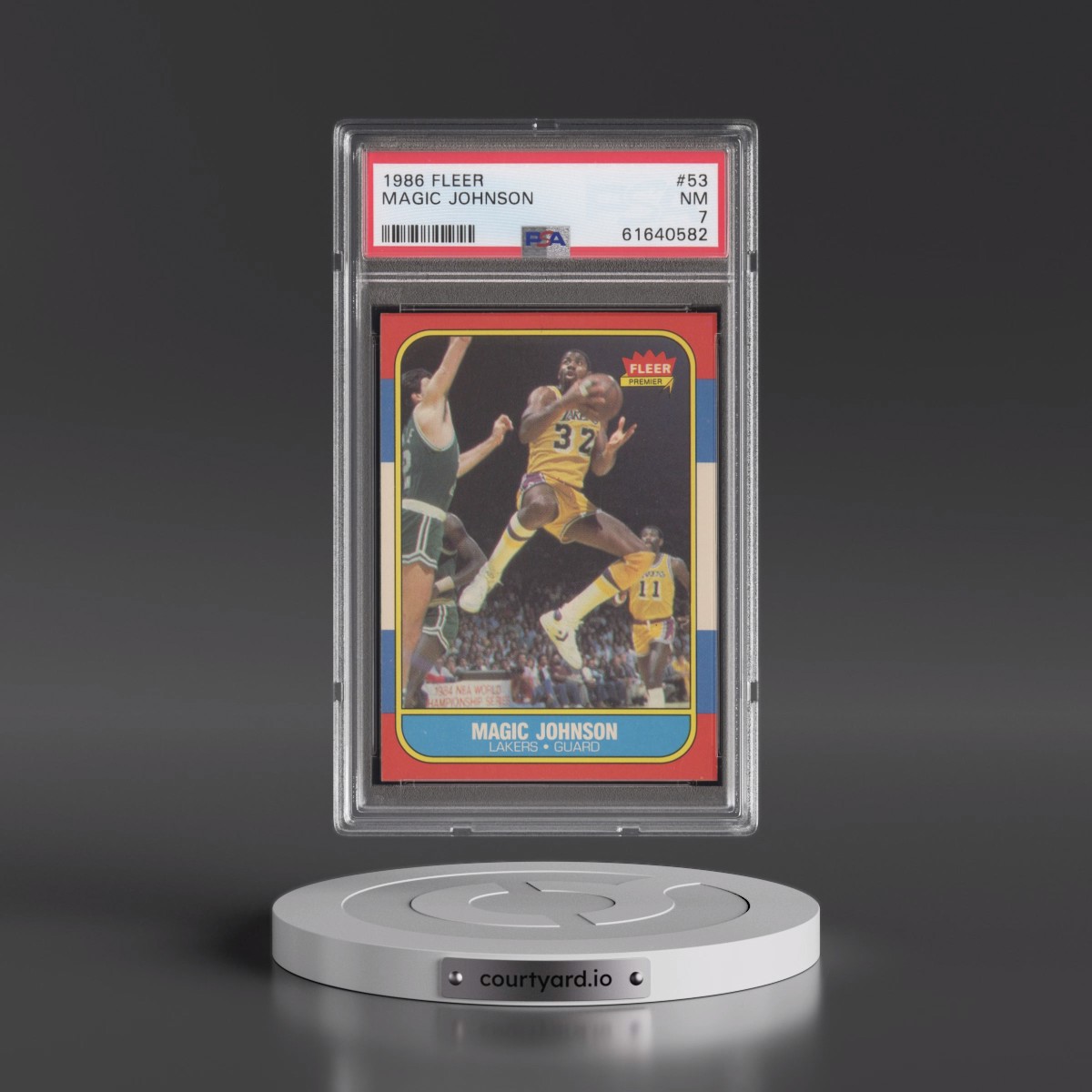 1986 Fleer #53 Magic Johnson (PSA 7 NM)