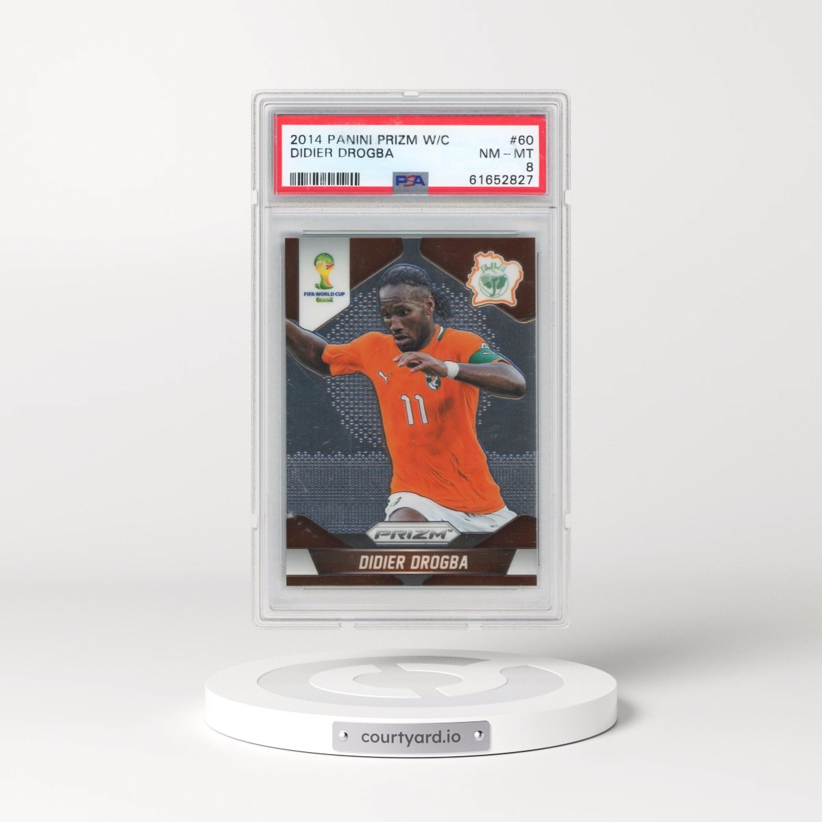 2014 Panini Prizm World Cup #60 Didier Drogba (PSA 8 NM-MT)