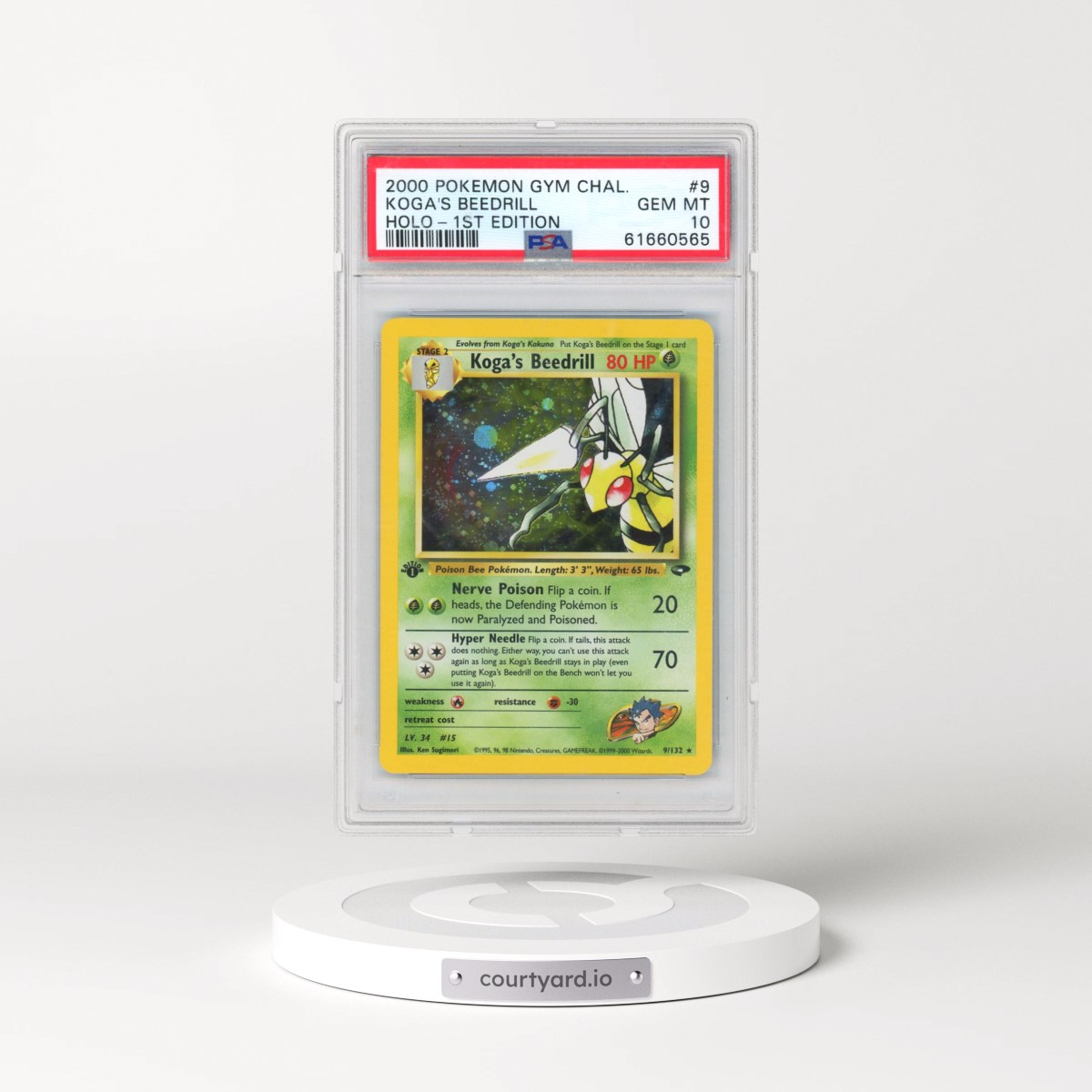 2000 Pokémon Gym Challenge #9 Koga's Beedrill - 1st Edition Holo (PSA 10 GEM MINT)