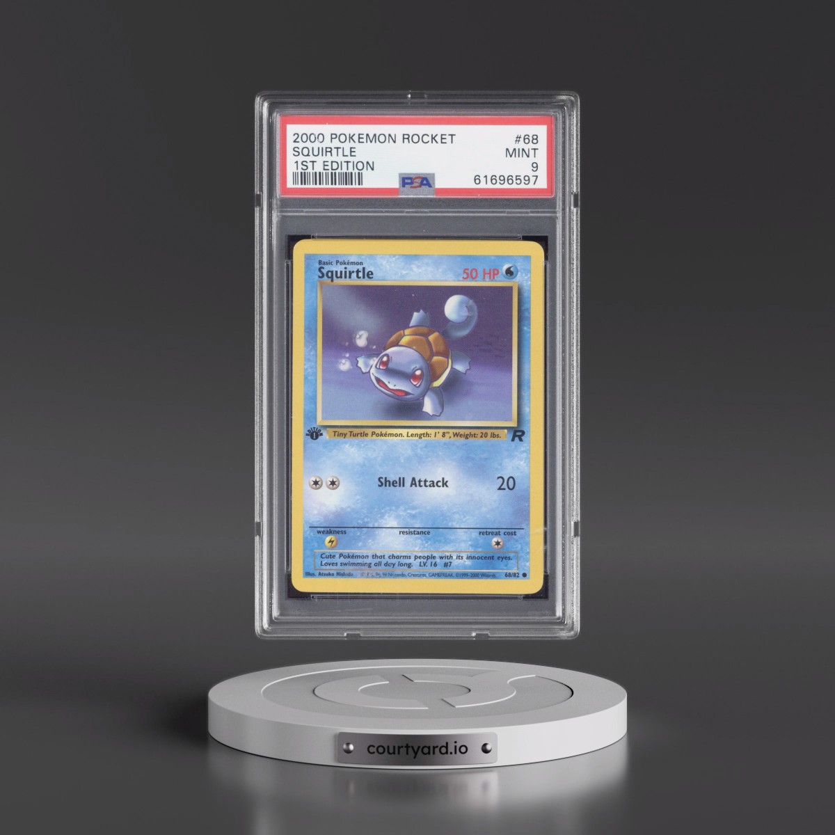 2000 Pokémon Rocket #68 Squirtle - 1st Edition (PSA 9 MINT)