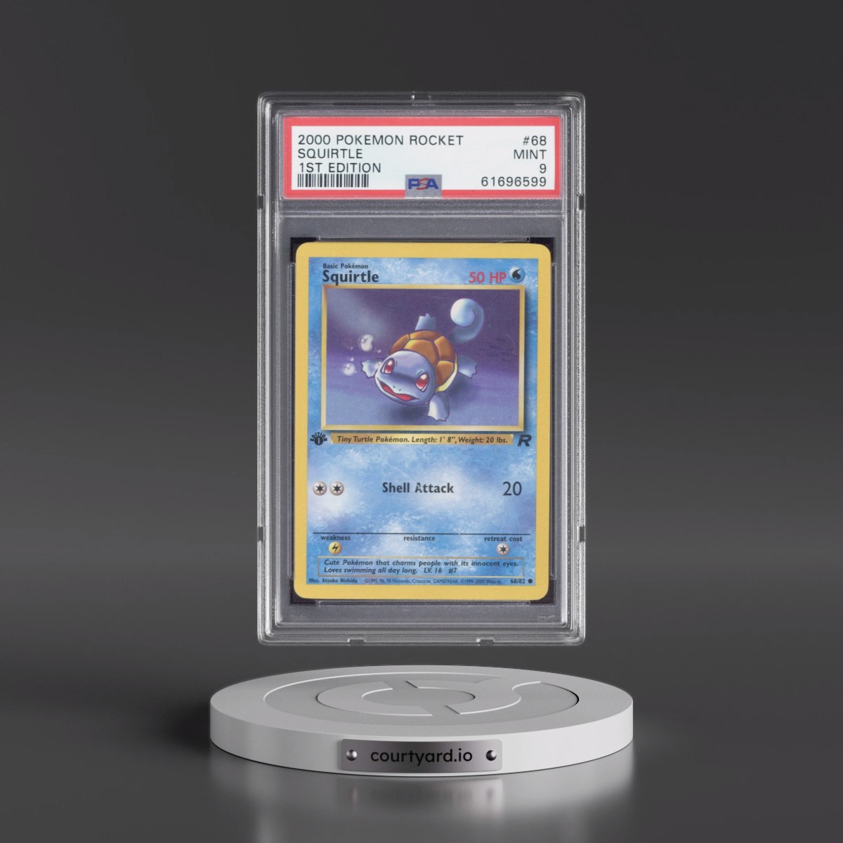 2000 Pokémon Rocket #68 Squirtle - 1st Edition (PSA 9 MINT)