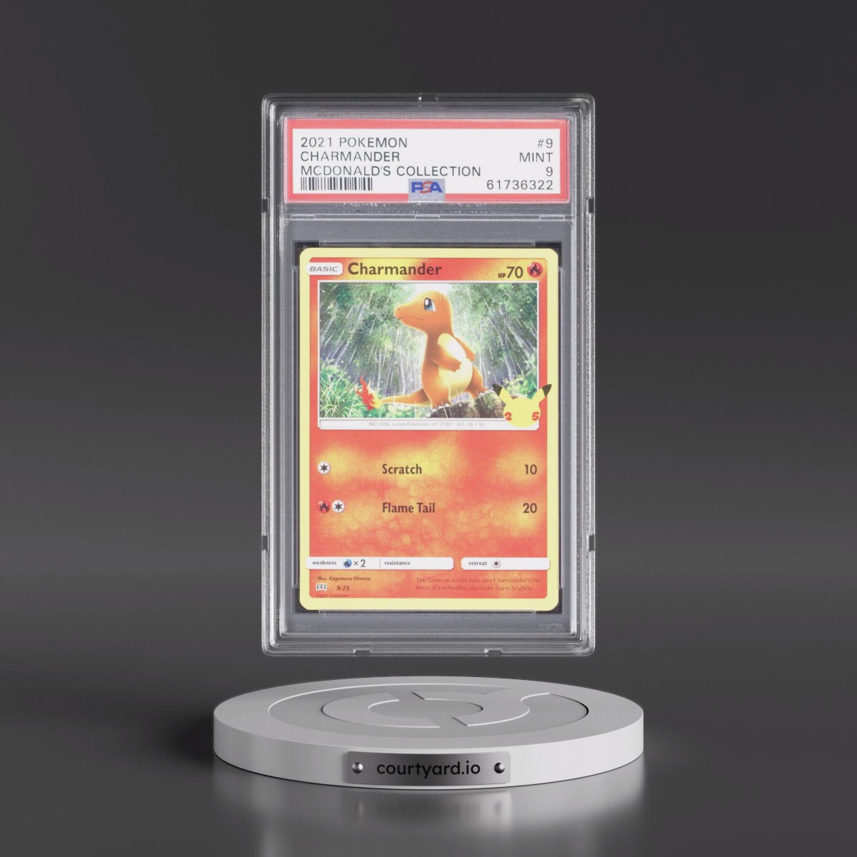 2021 Pokémon Mcdonald's Collection #9 Charmander (PSA 9 MINT)