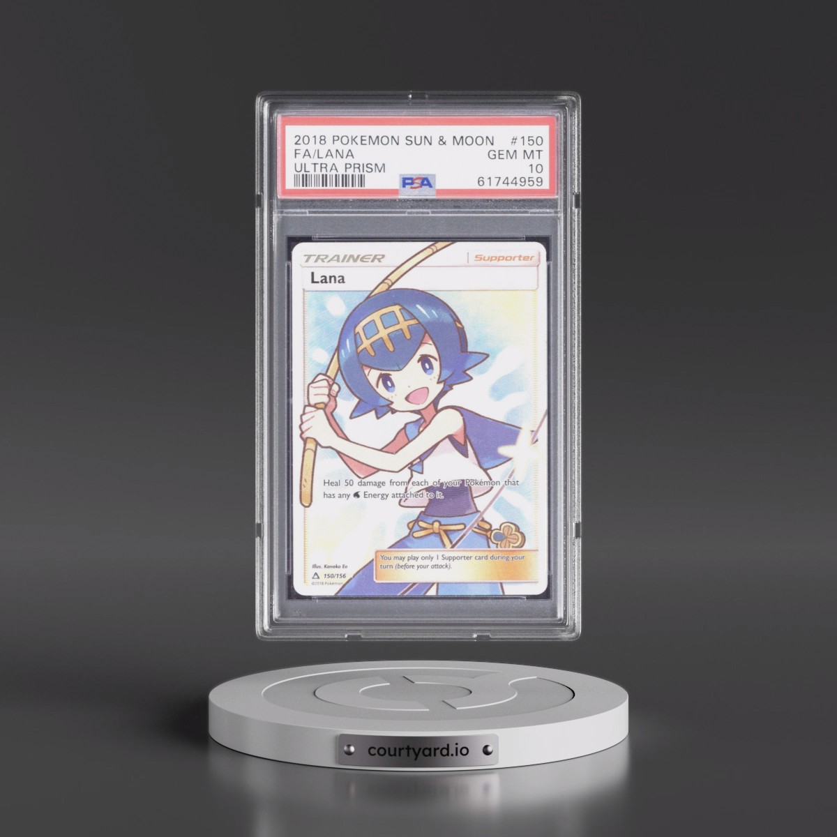 2018 Pokémon Sun & Moon Ultra Prism #150 Lana - Full Art (PSA 10 GEM MINT)