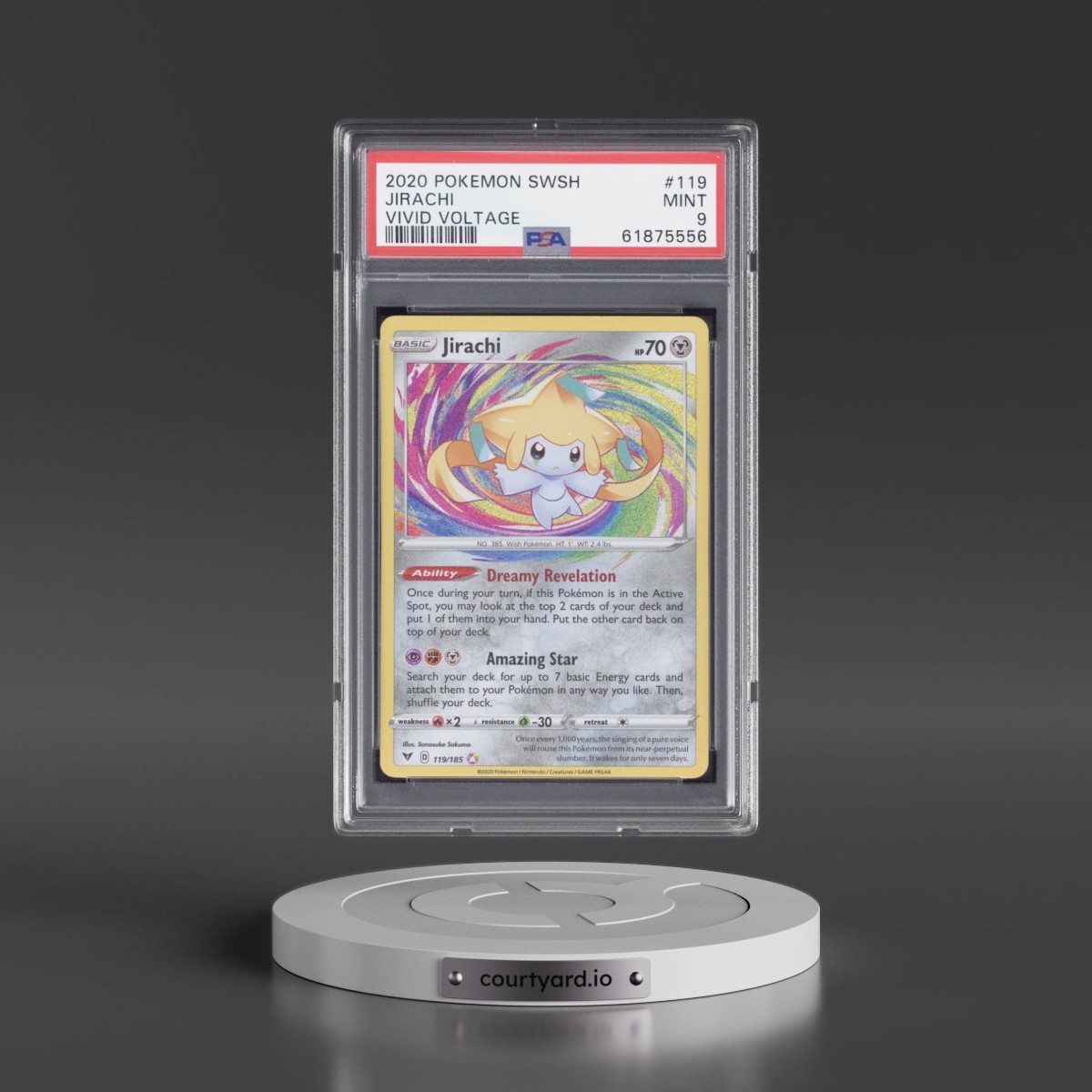 2020 Pokémon Sword & Shield Vivid Voltage #119 Jirachi (PSA 9 MINT)